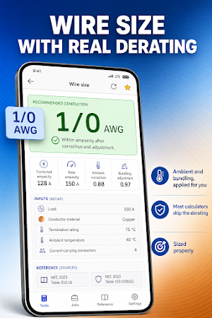 Electrician Calc: Wire & Load Screenshot 3