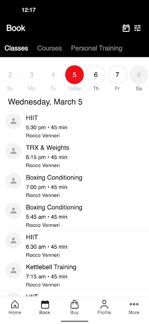 Rocco Venneri Fitness Screenshot 1