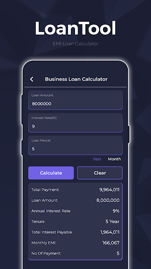 LoanTool EMI Loan Calculator Screenshot 3