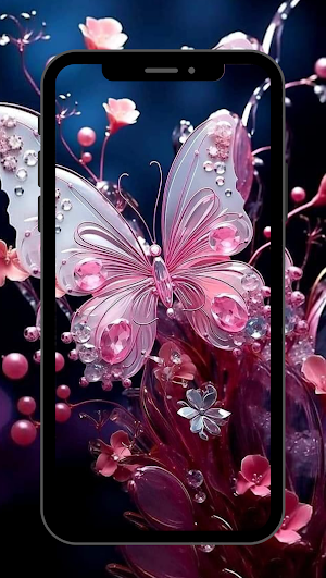 pink butterfly wallpaper Screenshot 3