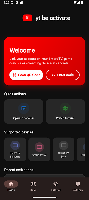 yt be activate Screenshot 0