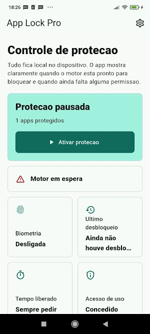 App Lock Pro: Senha e PIN Screenshot 1
