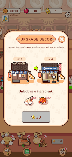 Idle Omakase Screenshot 2