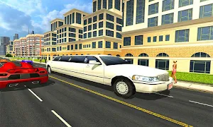 Modern Limousine Car Driving : Real Taxi Driver 3D Screenshot 0