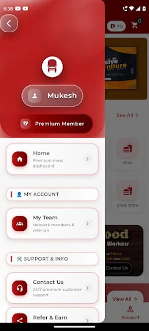 Furniture App Screenshot 1