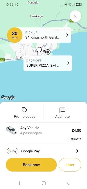 Folkestone Cabs Screenshot 2