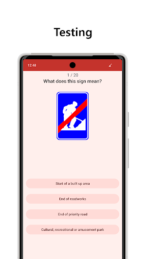 Belgium Road Signs. Test Screenshot 1