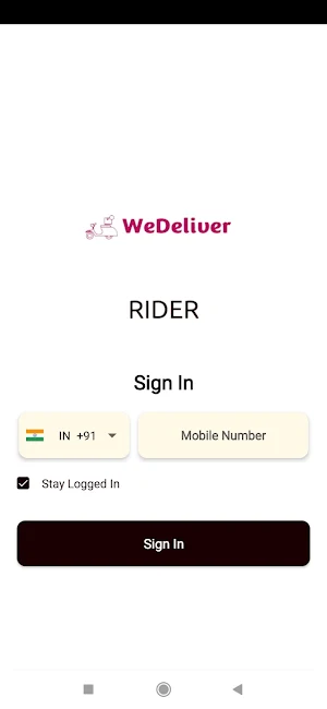 WeDeliver RIDER Screenshot 1