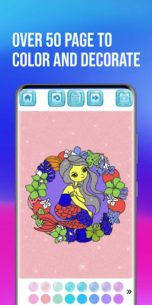 Happy Mermaid Coloring Book Screenshot 0