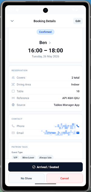 Tableo Manager App Screenshot 3