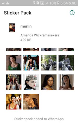 Fan Made Stickers of Merlin for WhatsApp Screenshot 1