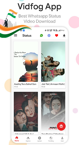Full Screen Video Status - VidFog for Whatsapp Screenshot 0
