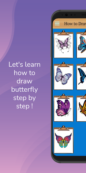 Learn How to Draw Butterfly Screenshot 0