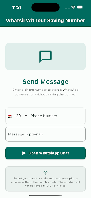 Whatsii Without Saving Number Screenshot 1