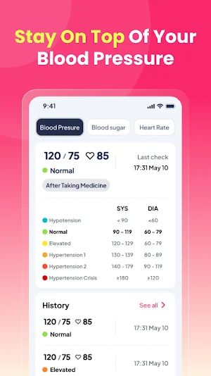 Blood Sugar & Pressure Monitor Screenshot 0