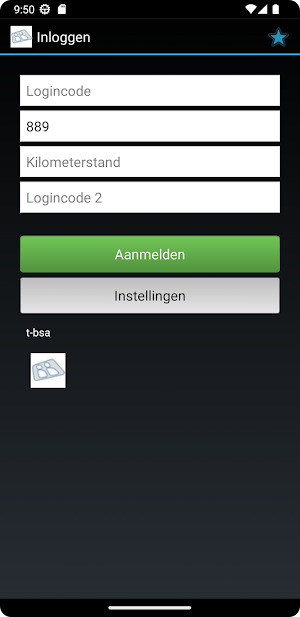 Taxsys Voertuig App Screenshot 0