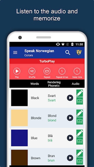 Speak Norwegian : Learn Norwegian Language Offline Screenshot 1