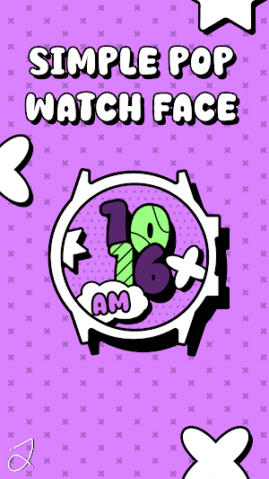 Simple Pop Watch Face Screenshot 2