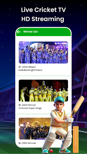 Live Cricket TV HD Streaming Screenshot 0