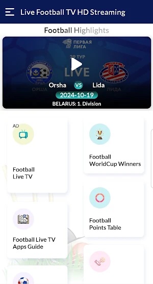 Live Football TV HD Streaming Screenshot 3