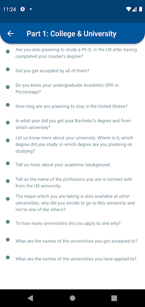 Student Visa Interview Prep Screenshot 3