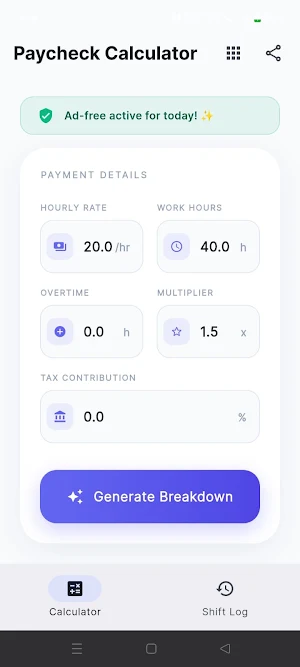 Hourly to Salary Calculator Screenshot 0