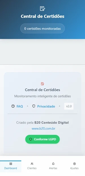 Gestor de Certidões Screenshot 1