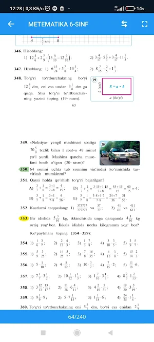 Matematika 6-sinf Screenshot 3