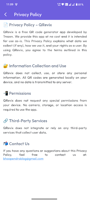 QReviX - QR Code Generator Screenshot 2