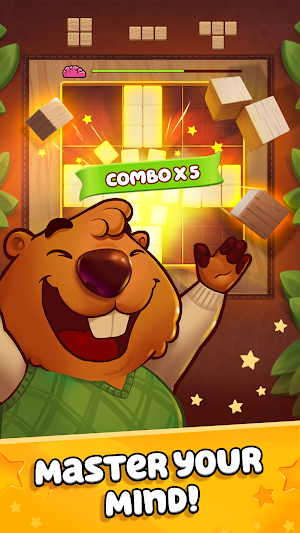 Beaver Block: Wood Puzzle Screenshot 1