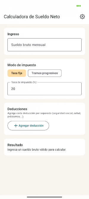 Calculadora de Sueldo Screenshot 0