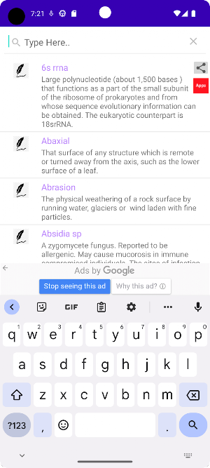 Botany Dictionary Offline Dict Screenshot 3