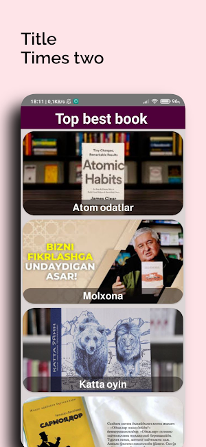 Eng ko'p o'qilgan kitoblar Screenshot 2