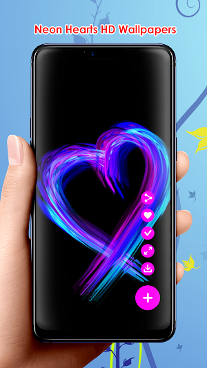 Neon Hearts HD Wallpapers Screenshot 1