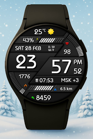 Digital Minimal Watch Face Screenshot 0