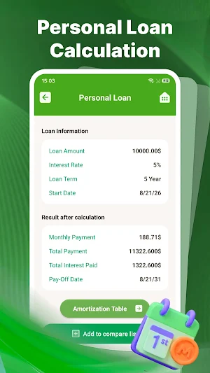 Loan Calculator Easy Screenshot 2