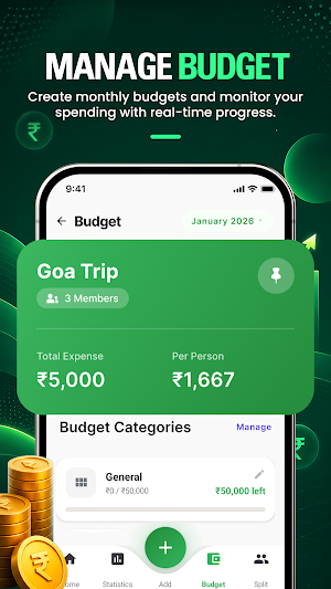 Money tracker & Split Expenses Screenshot 2