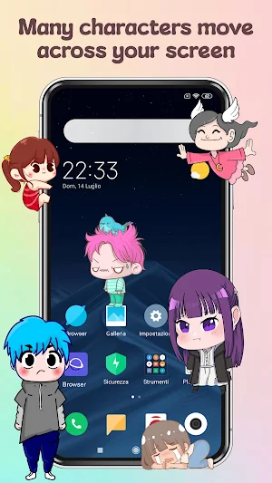 Anime Shimeji Pets On Screen Screenshot 0