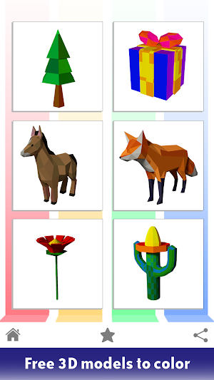 Poly Art 3D - Color by Number, 3D Coloring Puzzle Screenshot 0