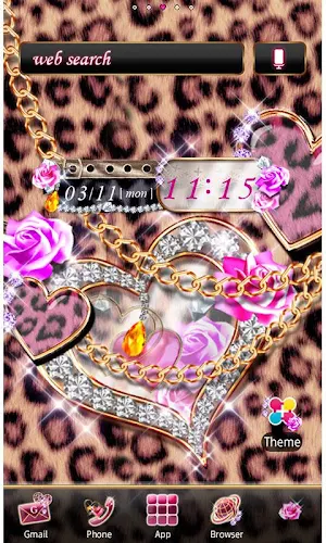 Leopard Hearts Wallpaper Theme Screenshot 0
