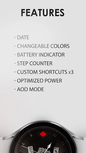 Poker analog watch face Screenshot 3