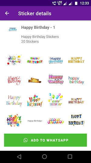 Happy Birthday Stickers - WA Screenshot 1