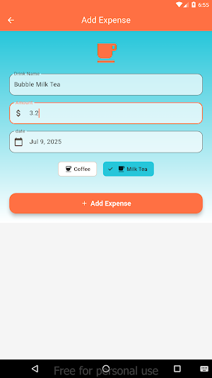 Coffee Milk Tea Cost Screenshot 0