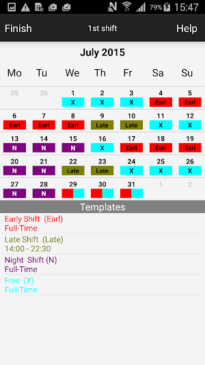 Roster-Calendar Pro Screenshot 3