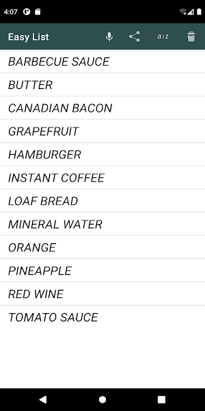 Easy List Screenshot 1