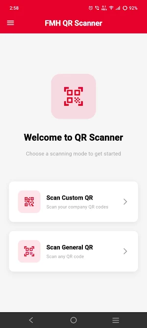 FMH QR Scanner Screenshot 1