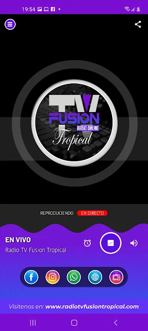 Radio TV Fusion Tropical Screenshot 1