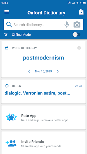Oxford Dictionary of Literary Terms Screenshot 2