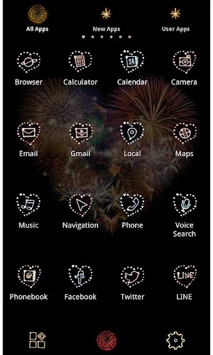 Fireworks Heart Wallpaper Screenshot 2