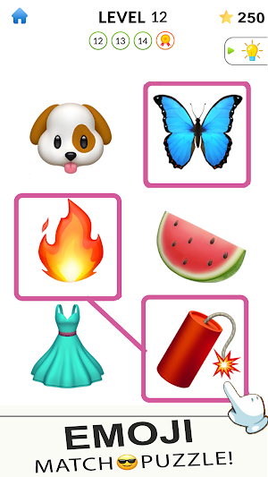 Pairs Match Emoji Puzzle Game Screenshot 0
